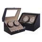 Quad watch winder with 6 watches case